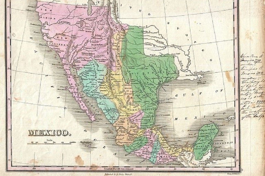 1827-Finley-Map-of-Mexico-Upper-California-and-Texas