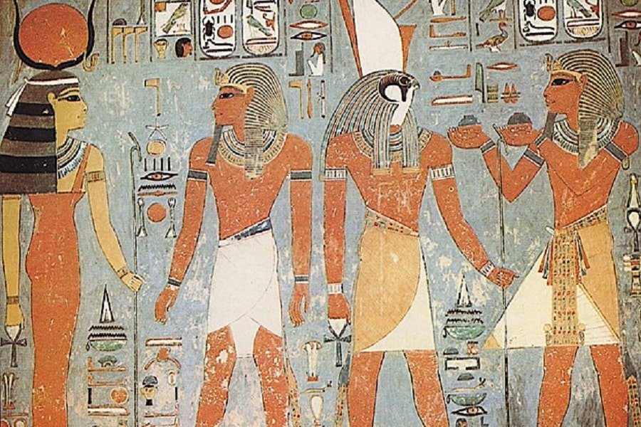 Horus-and-Hathor-and-the-pharaoh