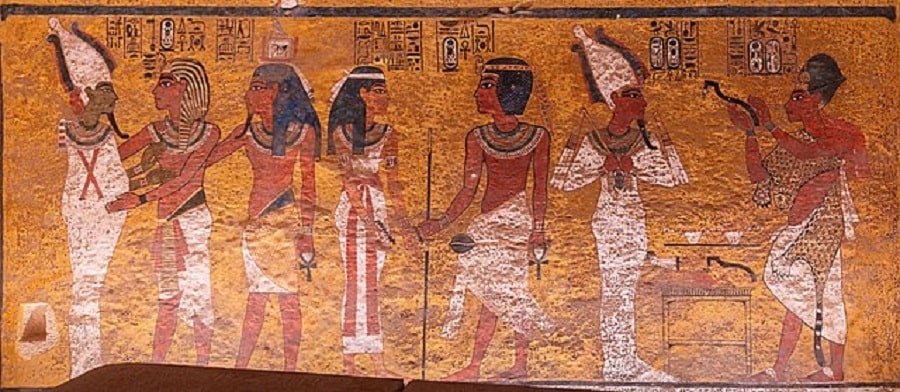 wall paintings in king tut's tomb