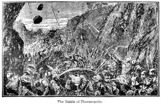 Battle of Thermopylae Engraving