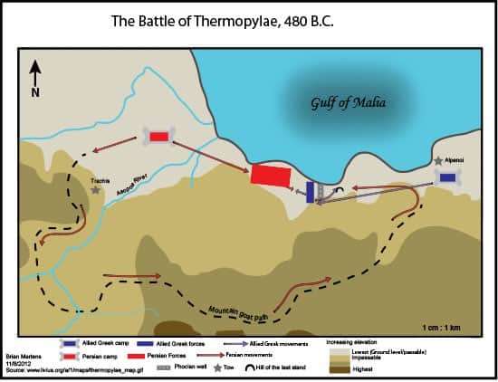 Battle of Thermopylae Map