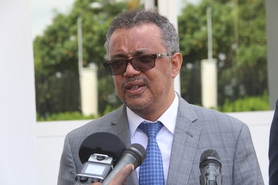 A picture of Dr Tedros Adhanom Ghebreyesus, director-general of the World Health Organisation.
