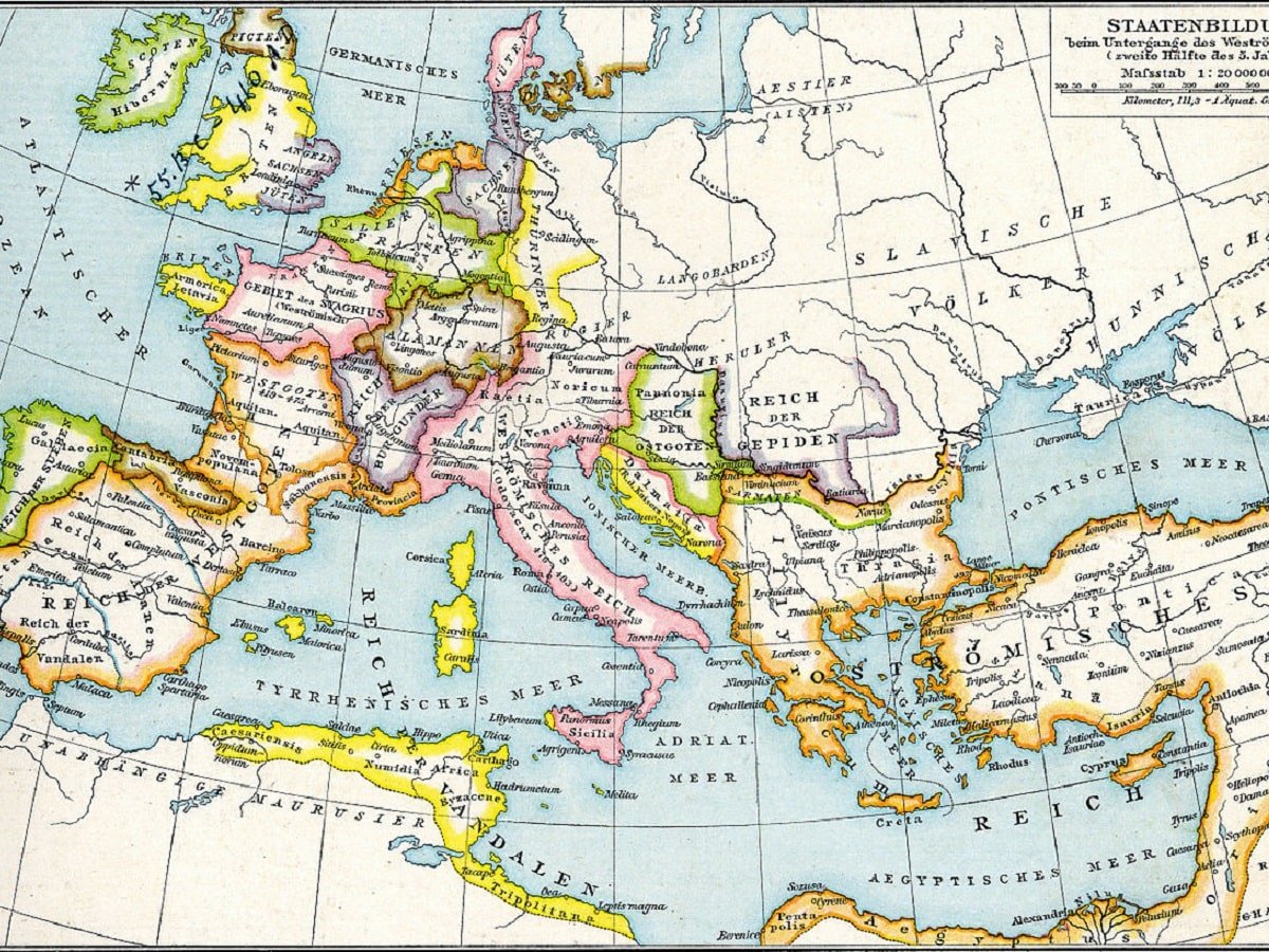 Europe at the time of the the fall of western roman empire