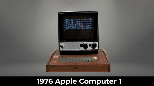 apple computers morphed in an impressive GIF