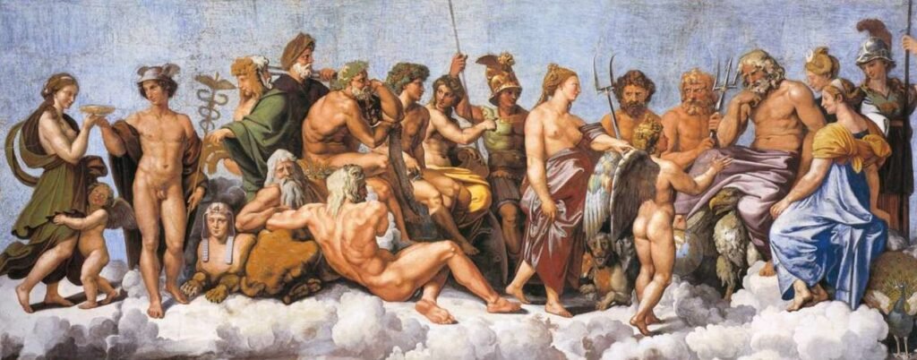 The olympian gods of Greek mythology