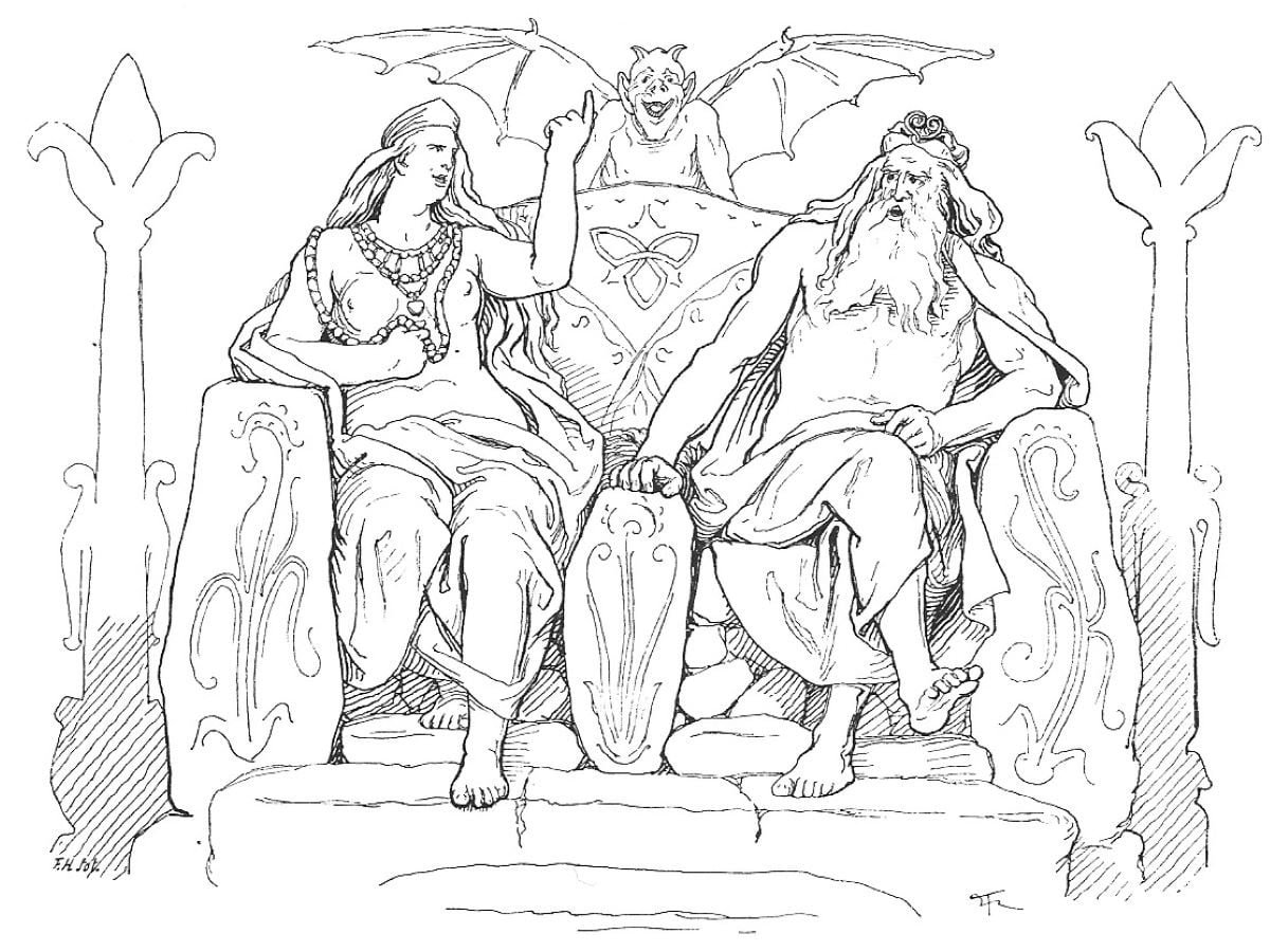 Queen of Asgard Frigg and Younger All-father Odin, Before Mimir's