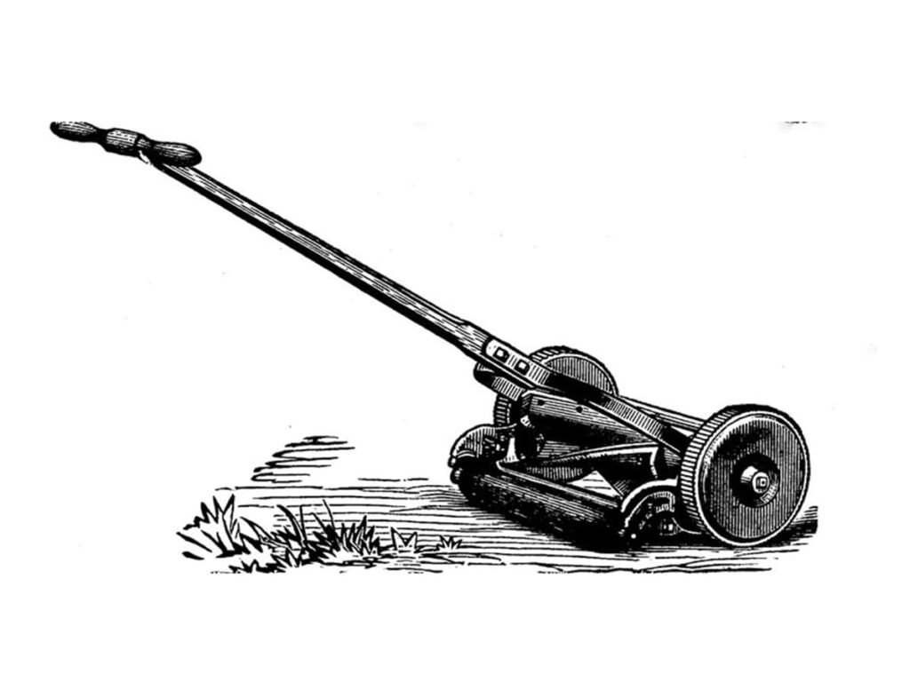 who invented the lawn mower